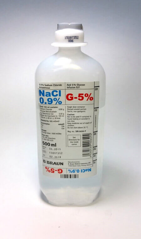 IV SALINE GLUCOSE