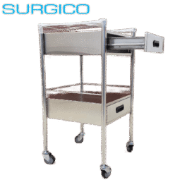 Stainless Steel Trolley 18inches with 2 drawers