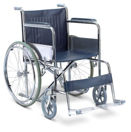 804S ALLOYMED CHROME WHEELCHAIR