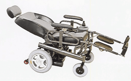 Alloymed 6068 electrical wheelchair in reclining position