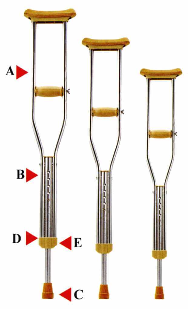 Adult shoulder crutches