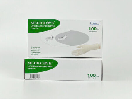 MEDIGLOVE latex gloves powder free