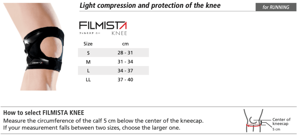 ZAMST Knee Brace Filmista